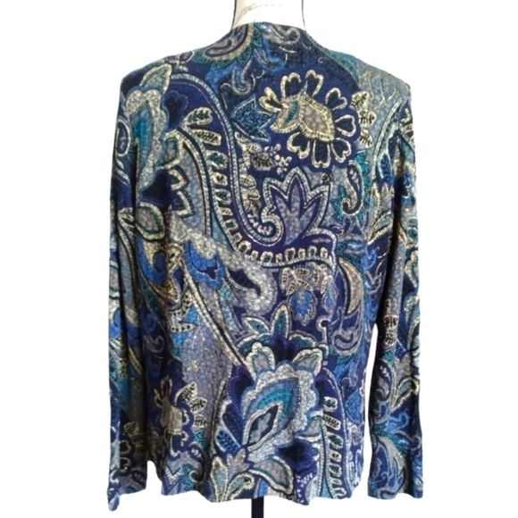 4/$20 Tanjay  Paisley Print Full Zip Lightweight Jacket - Picture 3 of 10